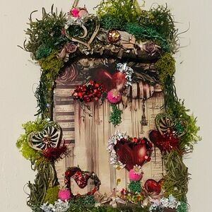 Heart-Themed Wall Art Valentines Love wall decor hanging red pink handmade